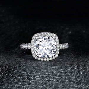 💎 3ct CZ Engagement Ring – 925 Sterling Silver 💋